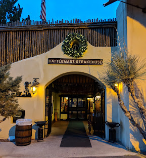 Entrance to Cattleman's Steakhouse at Indian Cliffs Ranch